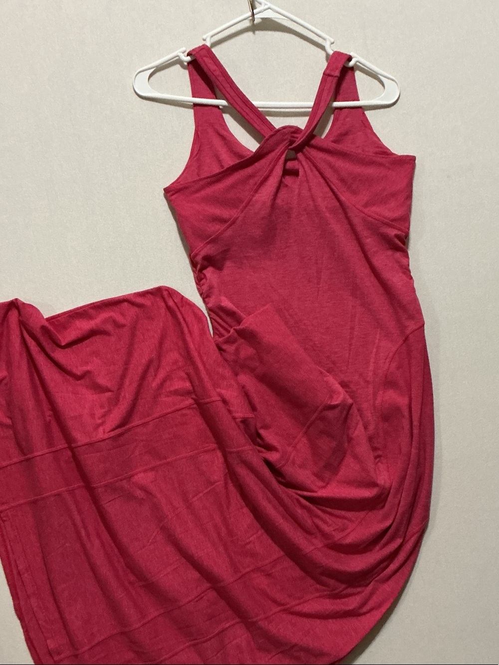 Athleta Raspberry Pink Cross-Back Tank Chemise - Picture 5 of 7